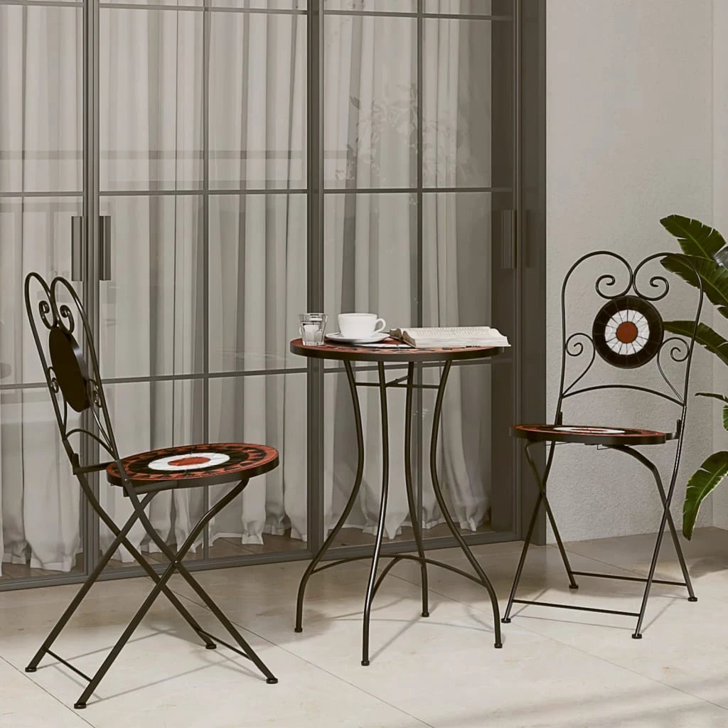 vidaXL Mosaic Bistro Table Terracotta 60 cm Ceramic by vidaXL