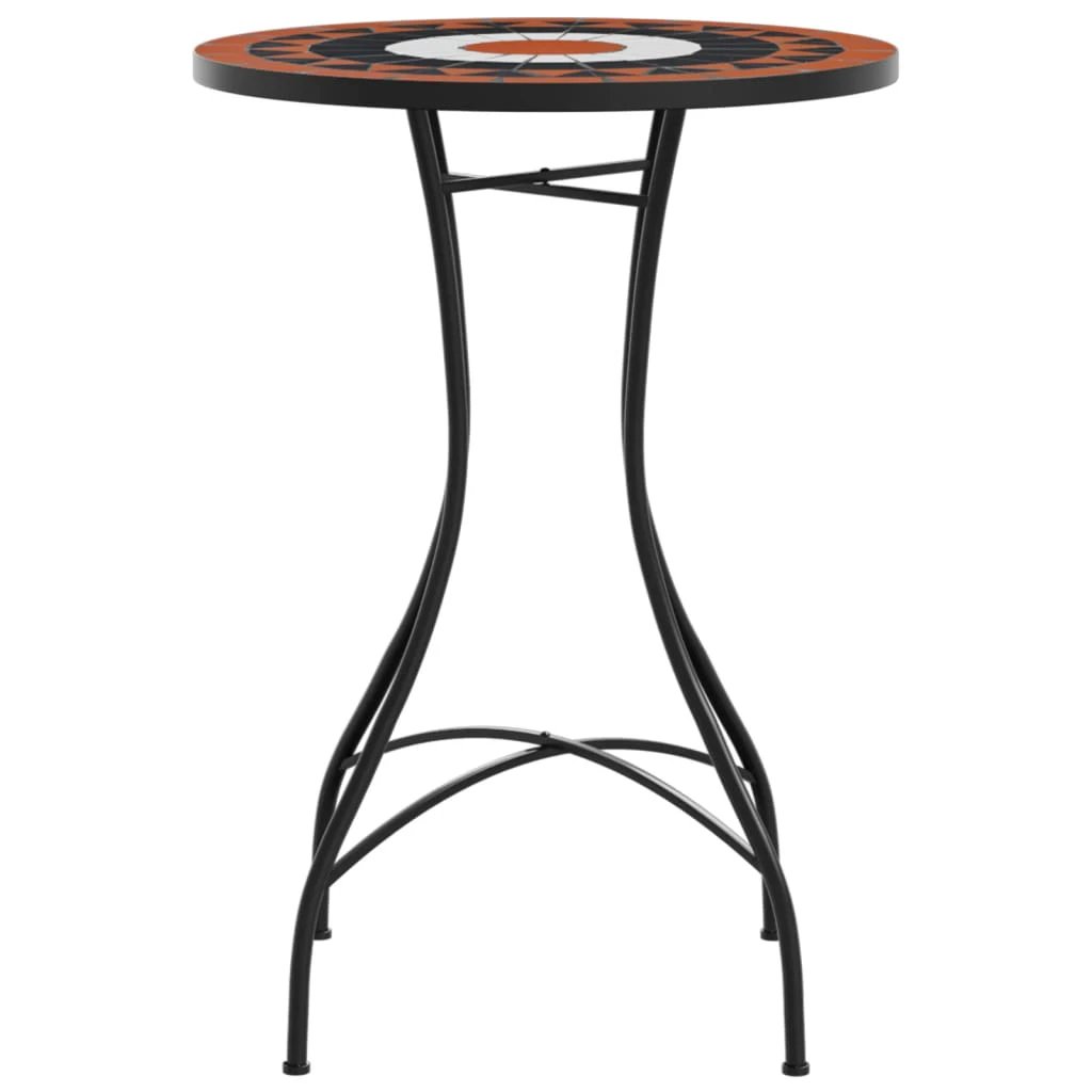 vidaXL Mosaic Bistro Table Terracotta 60 cm Ceramic - Bistro Sets