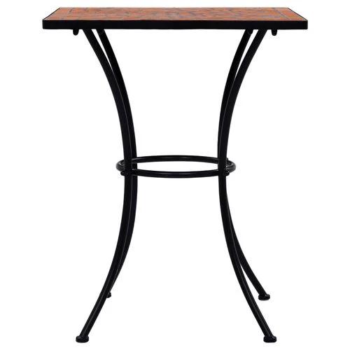vidaXL Mosaic Bistro Table Terracotta 60 cm Ceramic - Bistro Sets