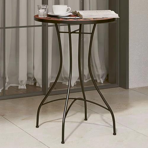 vidaXL Mosaic Bistro Table Terracotta 60 cm Ceramic - Bistro Sets