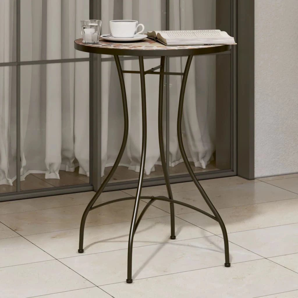 vidaXL Mosaic Bistro Table Terracotta 60 cm Ceramic by vidaXL