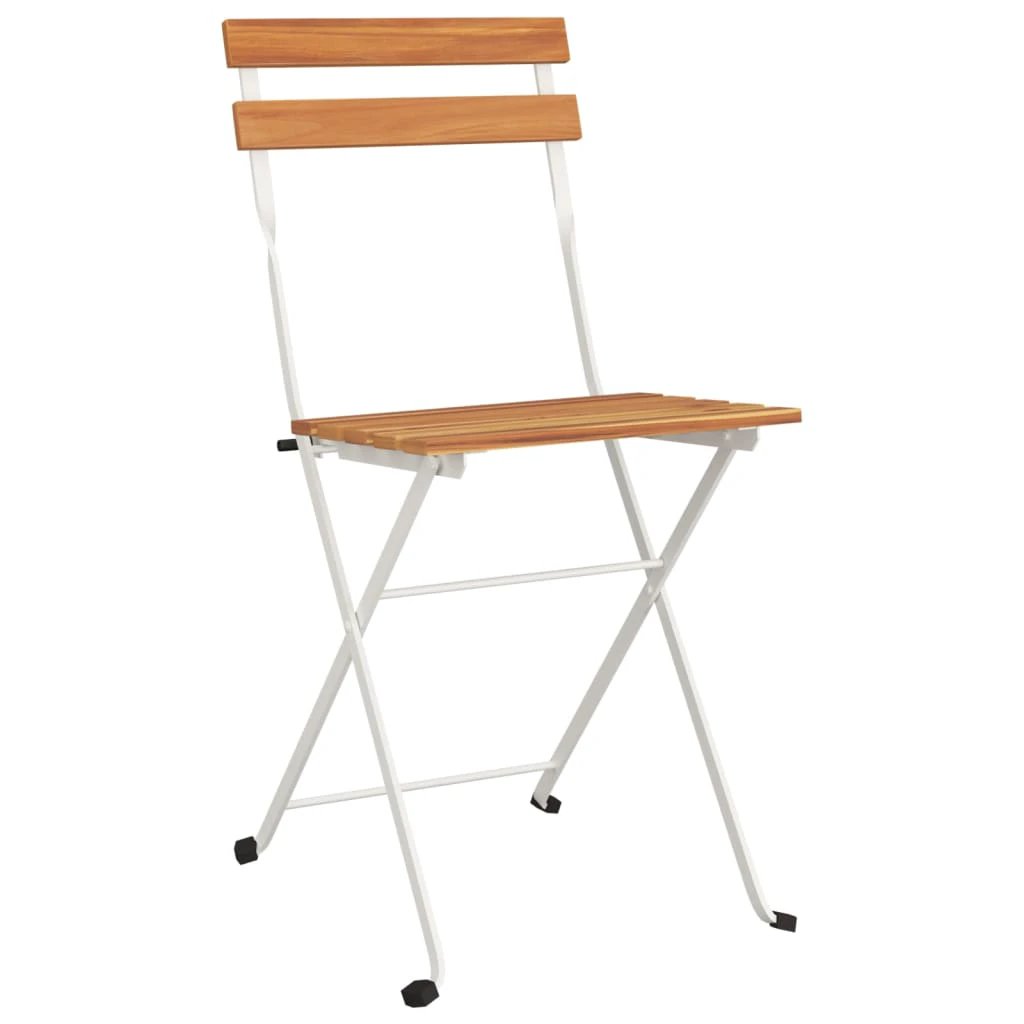 vidaXL 3 Piece Folding Bistro Set Solid Wood Acacia and Steel by vidaXL