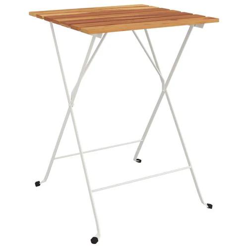 vidaXL 3 Piece Folding Bistro Set Solid Wood Acacia and Steel by vidaXL