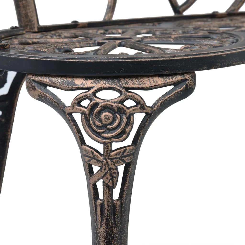 vidaXL Bistro Bench 100cm Bronze Cast Aluminium by vidaXL