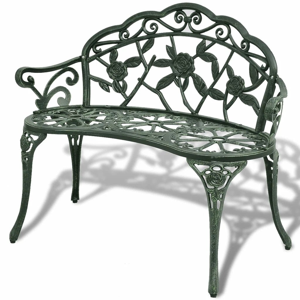 vidaXL Bistro Bench 100cm Bronze Cast Aluminium by vidaXL