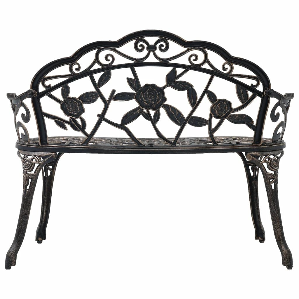 vidaXL Bistro Bench 100cm Bronze Cast Aluminium by vidaXL
