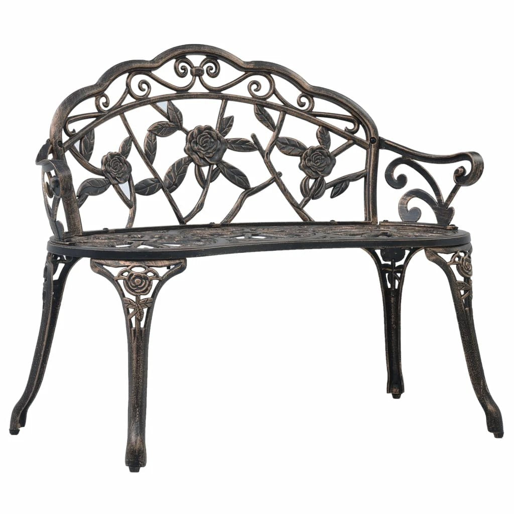 vidaXL Bistro Bench 100cm Bronze Cast Aluminium by vidaXL