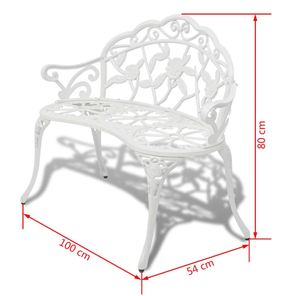 vidaXL Bistro Bench 100cm Bronze Cast Aluminium by vidaXL