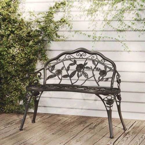 vidaXL Bistro Bench 100cm Bronze Cast Aluminium by vidaXL