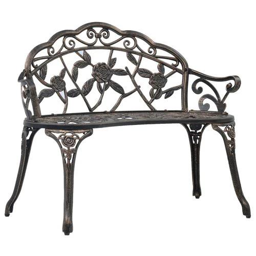 vidaXL Bistro Bench 100cm Bronze Cast Aluminium by vidaXL