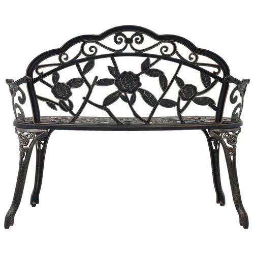 vidaXL Bistro Bench 100cm Bronze Cast Aluminium by vidaXL