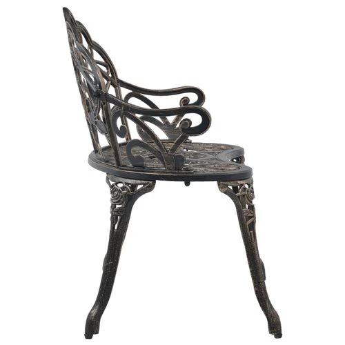 vidaXL Bistro Bench 100cm Bronze Cast Aluminium by vidaXL