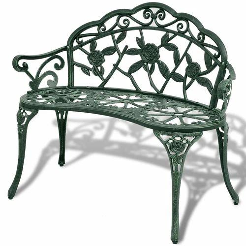 vidaXL Bistro Bench 100cm Bronze Cast Aluminium by vidaXL