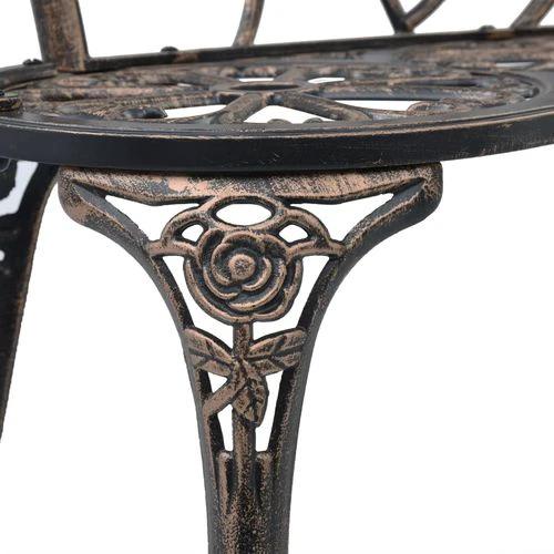 vidaXL Bistro Bench 100cm Bronze Cast Aluminium by vidaXL