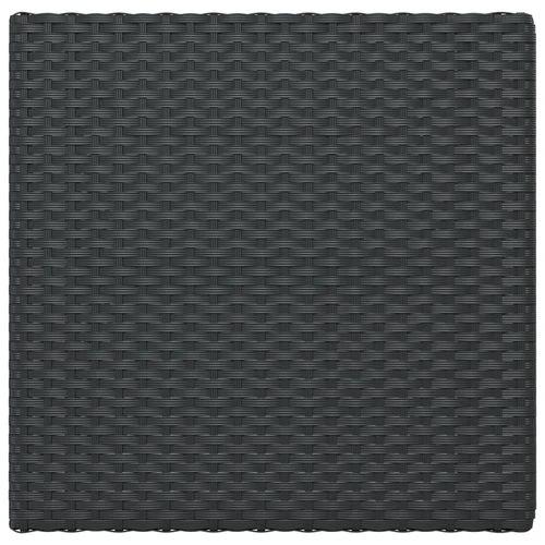vidaXL vidaXL Folding Bistro Table Black 55x54x71 cm Poly Rattan - Bistro Sets