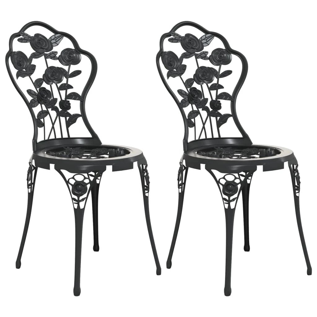 vidaXL Bistro Chairs 2 pcs Bronze Cast Aluminium by vidaXL