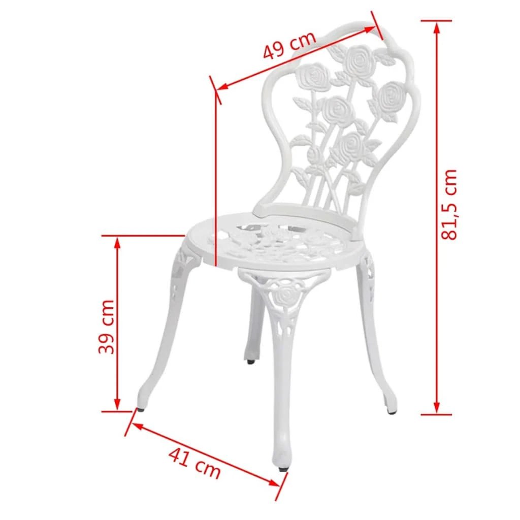 vidaXL Bistro Chairs 2 pcs Bronze Cast Aluminium - Bistro Sets