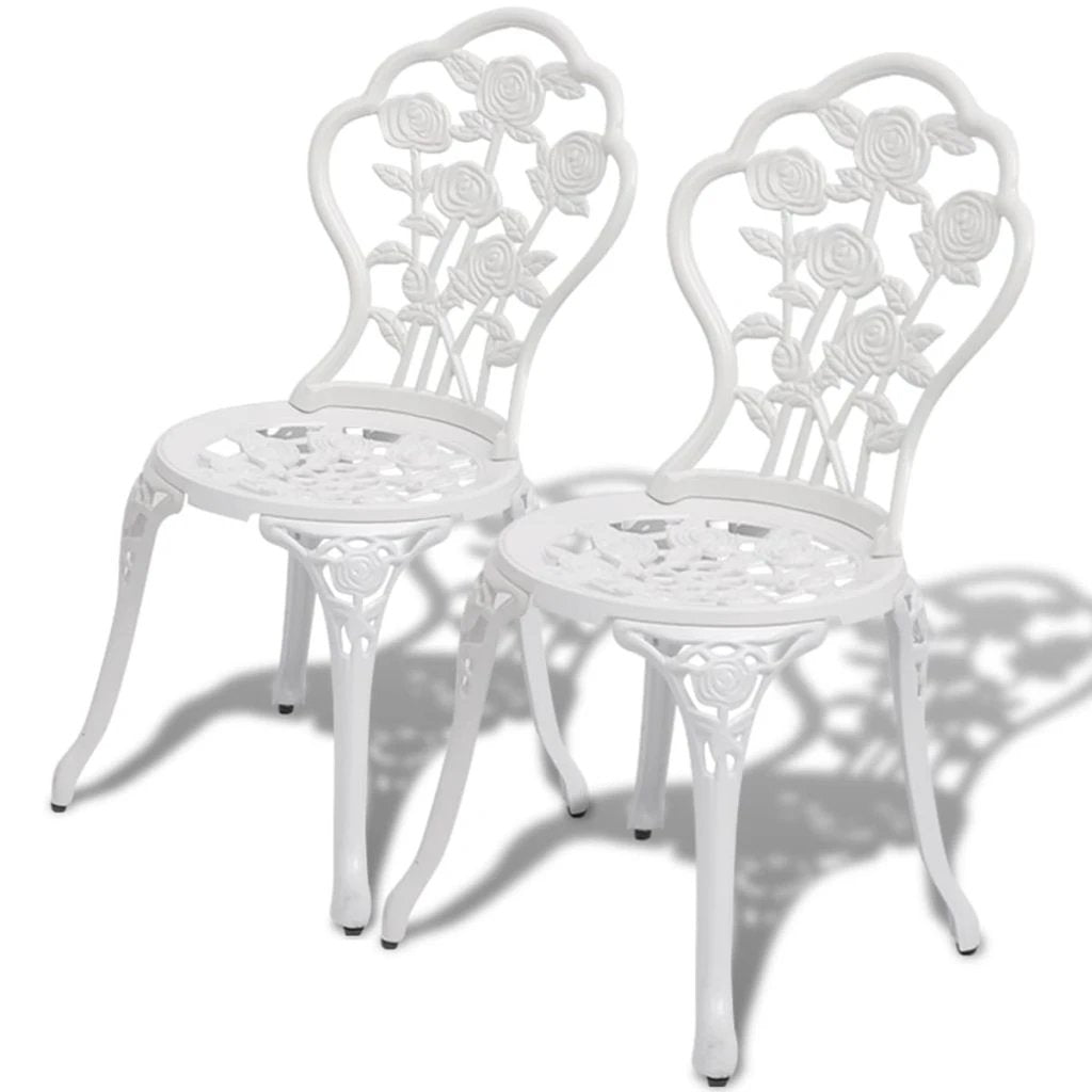 vidaXL Bistro Chairs 2 pcs Bronze Cast Aluminium - Bistro Sets