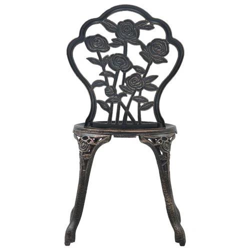 vidaXL Bistro Chairs 2 pcs Bronze Cast Aluminium by vidaXL