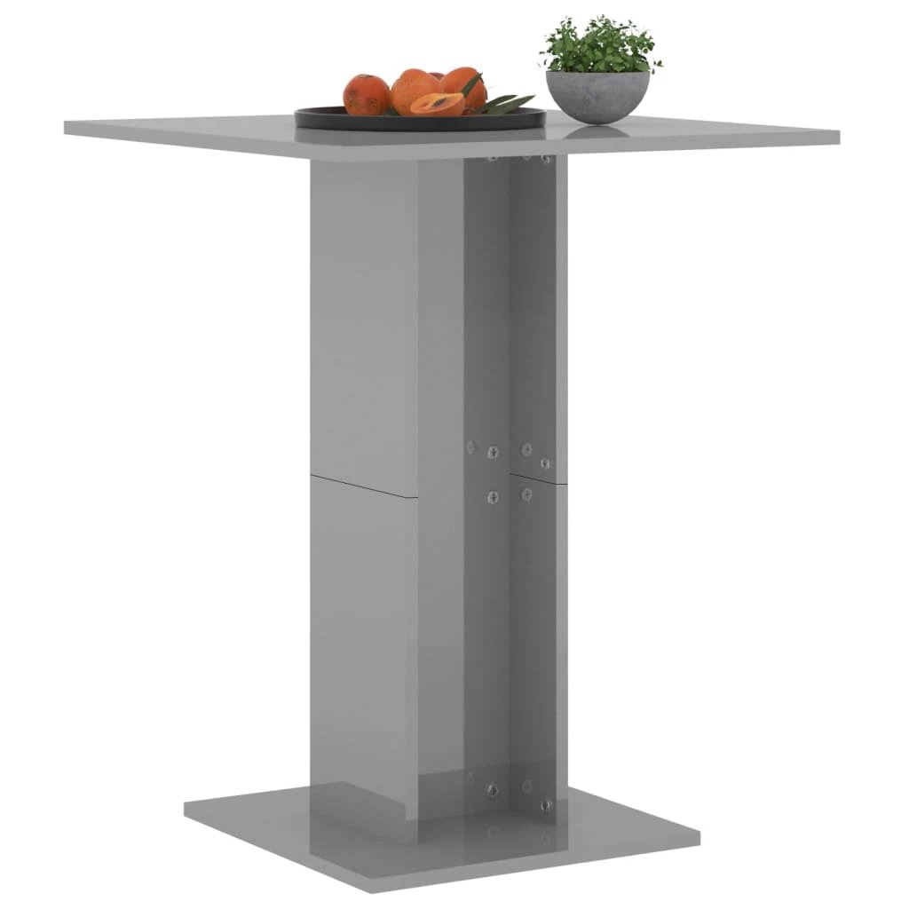 vidaXL vidaXL Bistro Table Smoked Oak 60x60x75 cm Engineered Wood - Bistro Sets
