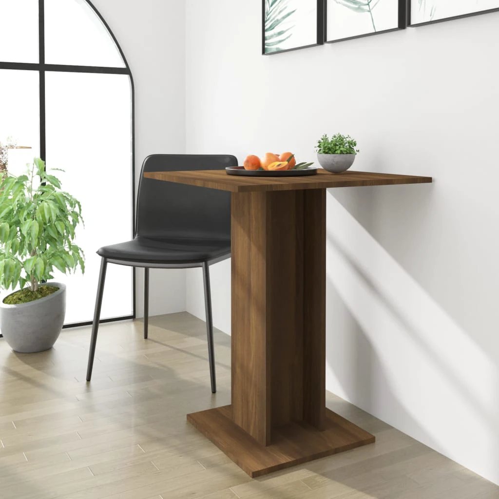 vidaXL Bistro Table Smoked Oak 60x60x75 cm Engineered Wood by vidaXL