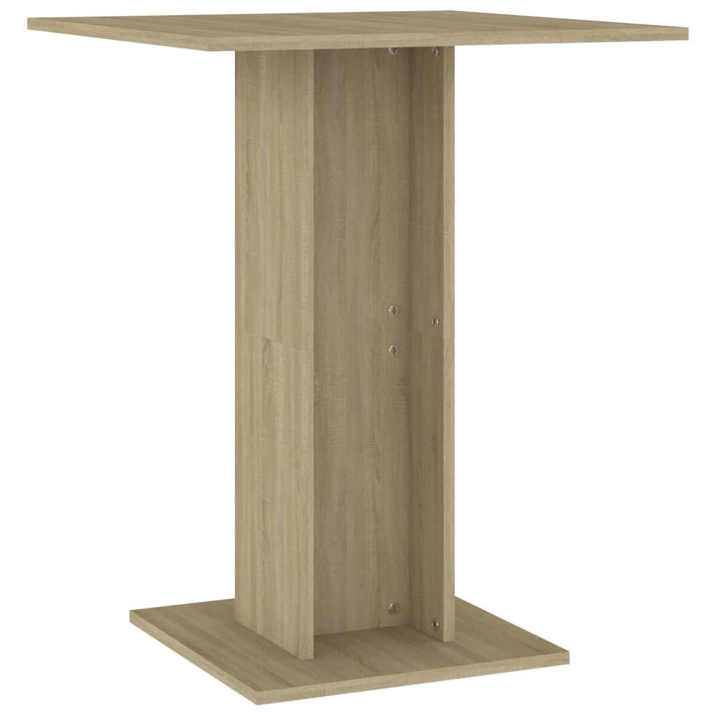 vidaXL Bistro Table Smoked Oak 60x60x75 cm Engineered Wood by vidaXL