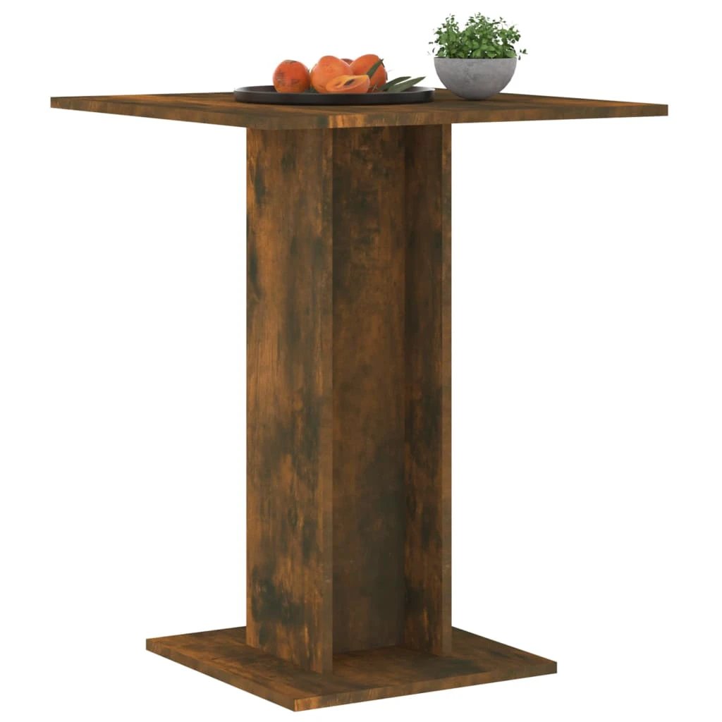 vidaXL vidaXL Bistro Table Smoked Oak 60x60x75 cm Engineered Wood - Bistro Sets