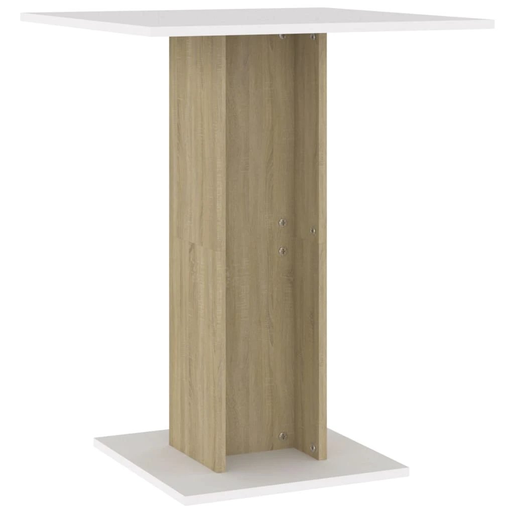 vidaXL vidaXL Bistro Table Smoked Oak 60x60x75 cm Engineered Wood - Bistro Sets