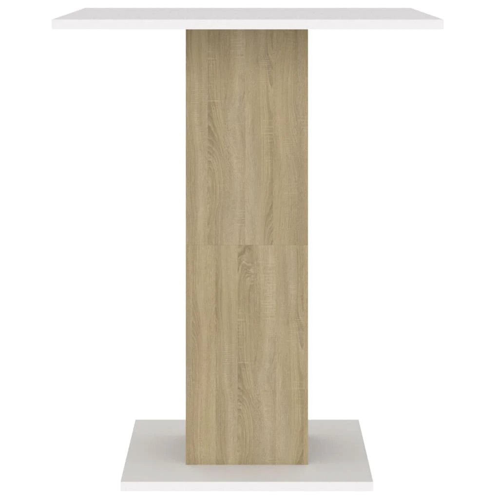 vidaXL vidaXL Bistro Table Smoked Oak 60x60x75 cm Engineered Wood - Bistro Sets