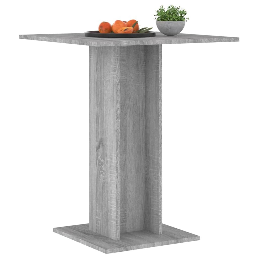 vidaXL Bistro Table Smoked Oak 60x60x75 cm Engineered Wood by vidaXL