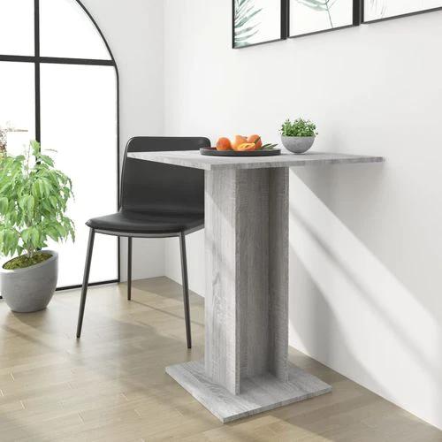 vidaXL vidaXL Bistro Table Smoked Oak 60x60x75 cm Engineered Wood - Bistro Sets