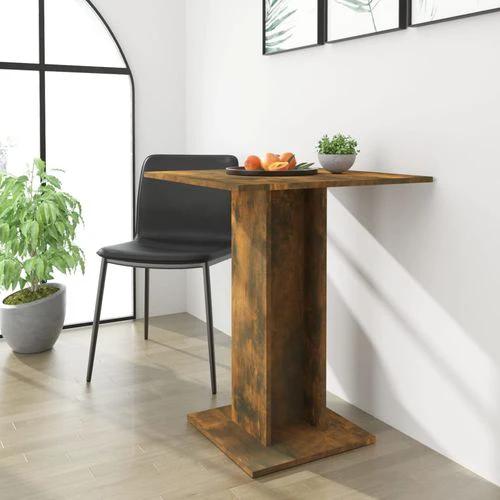 vidaXL Bistro Table Smoked Oak 60x60x75 cm Engineered Wood by vidaXL