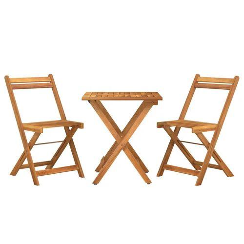 vidaXL 3 Piece Folding Bistro Set Solid Wood Acacia by vidaXL
