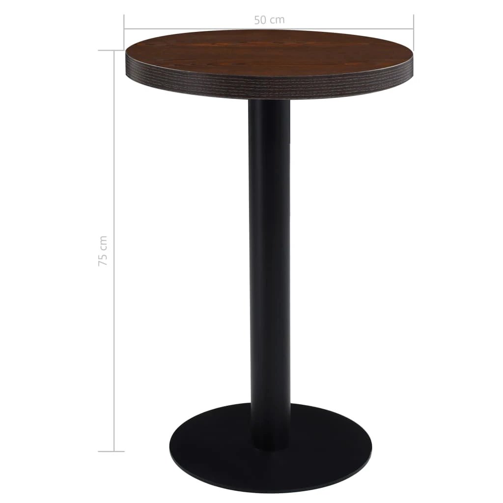 vidaXL Bistro Table Light Brown 40 cm MDF by vidaXL