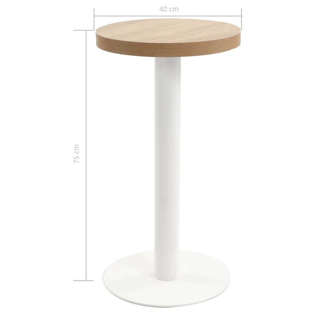 vidaXL Bistro Table Light Brown 40 cm MDF by vidaXL