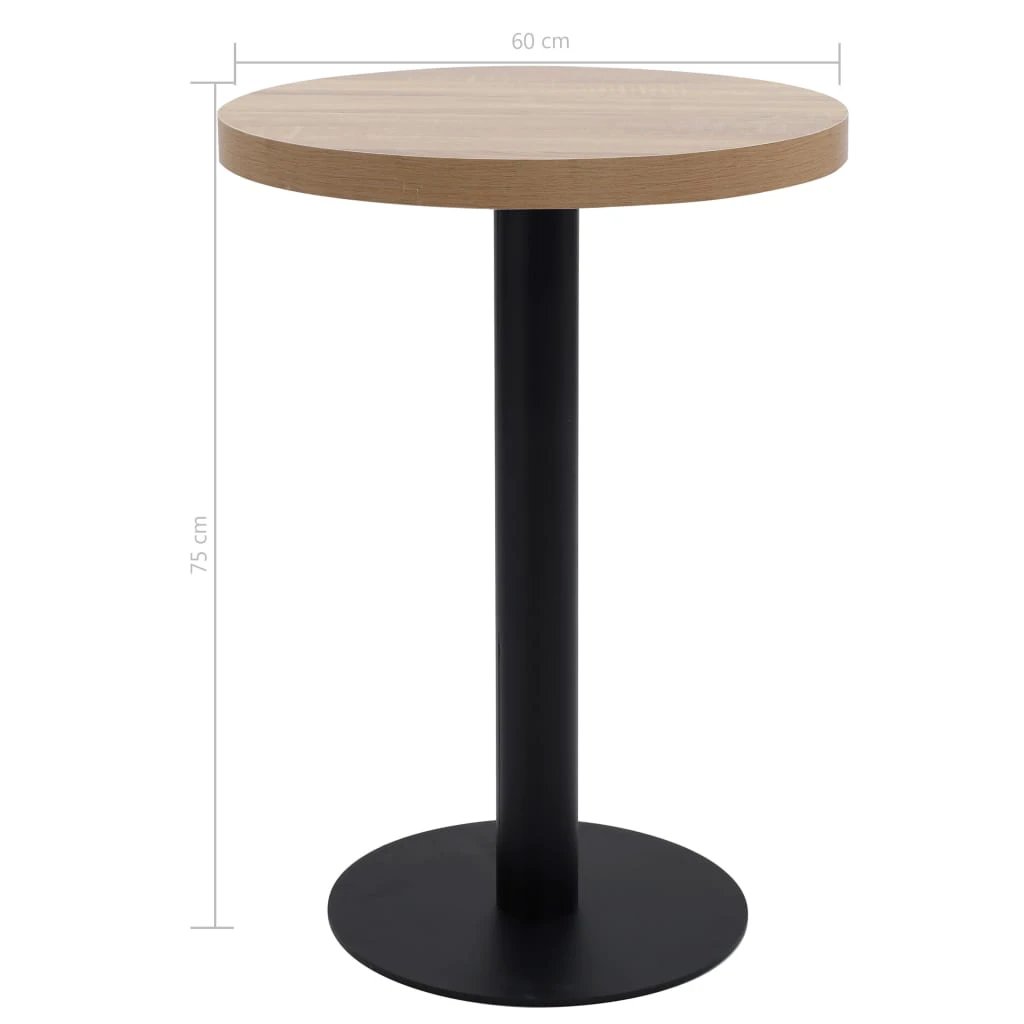 vidaXL vidaXL Bistro Table Light Brown 40 cm MDF - Bistro Sets