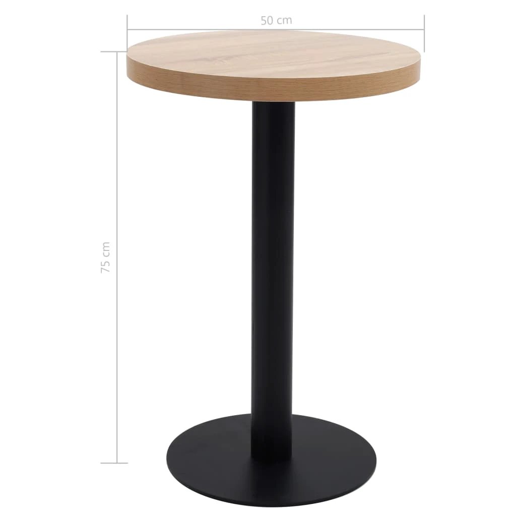 vidaXL vidaXL Bistro Table Light Brown 40 cm MDF - Bistro Sets