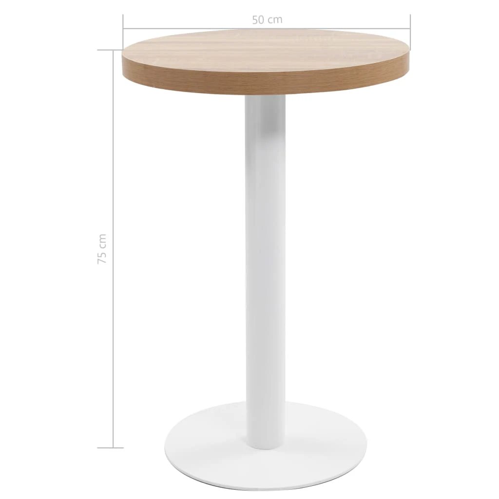 vidaXL Bistro Table Light Brown 40 cm MDF by vidaXL