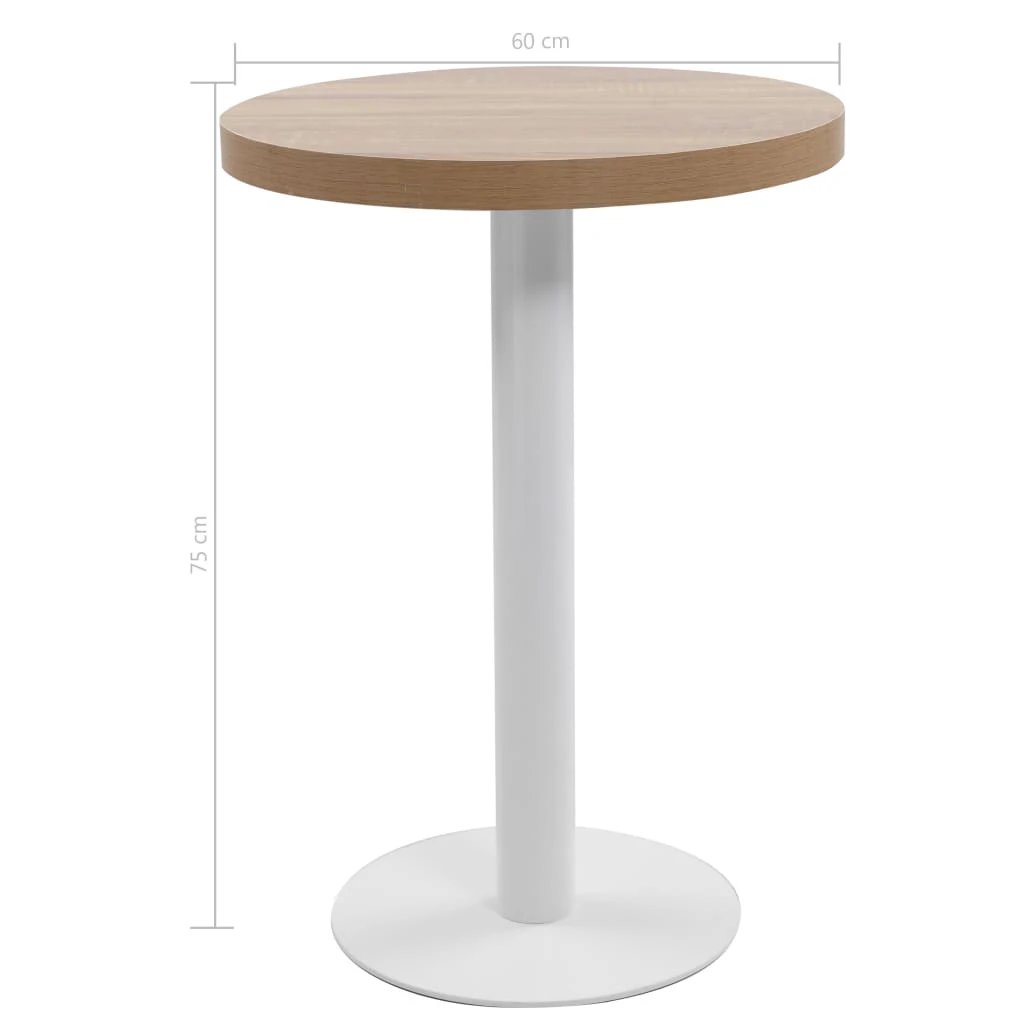 vidaXL vidaXL Bistro Table Light Brown 40 cm MDF - Bistro Sets