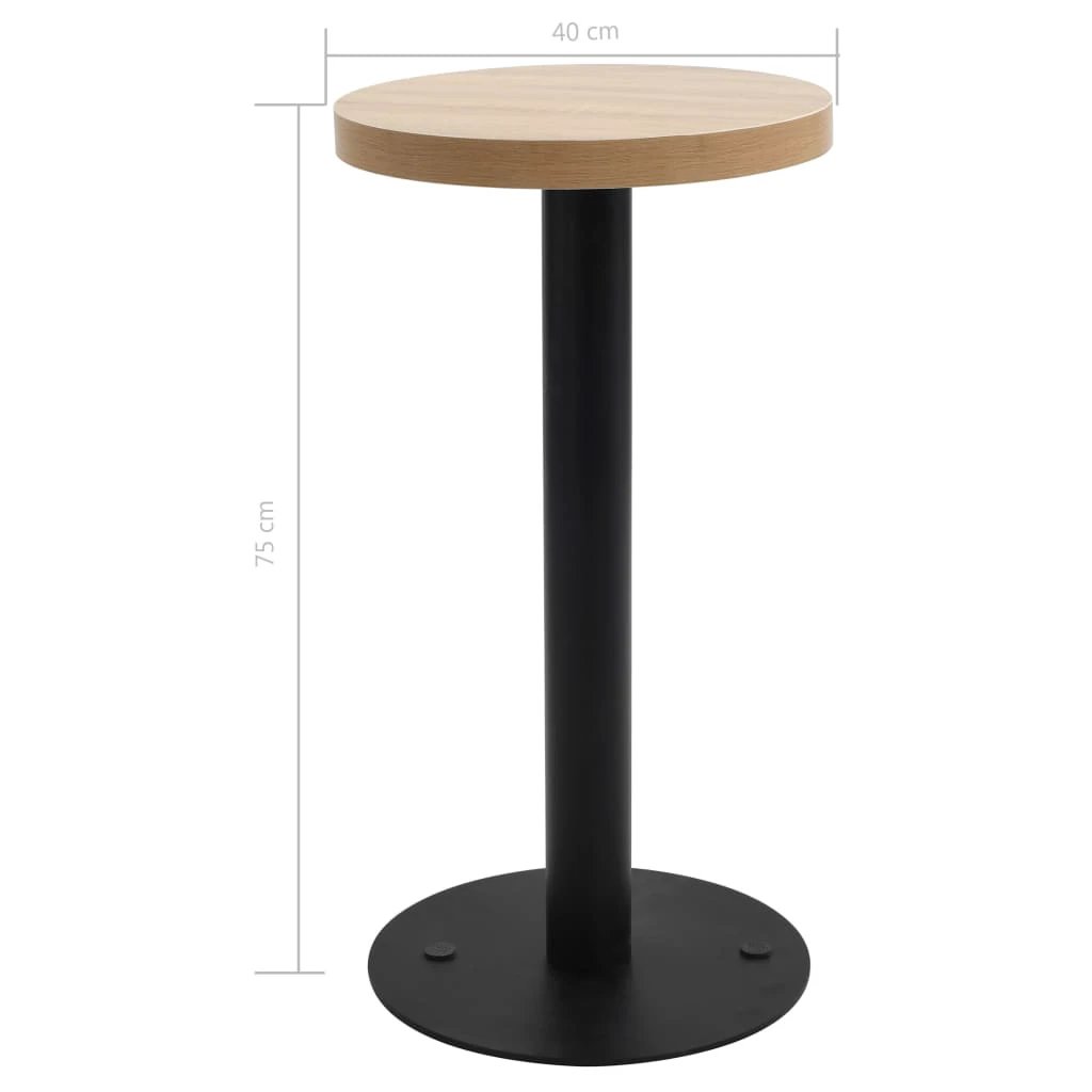 vidaXL vidaXL Bistro Table Light Brown 40 cm MDF - Bistro Sets