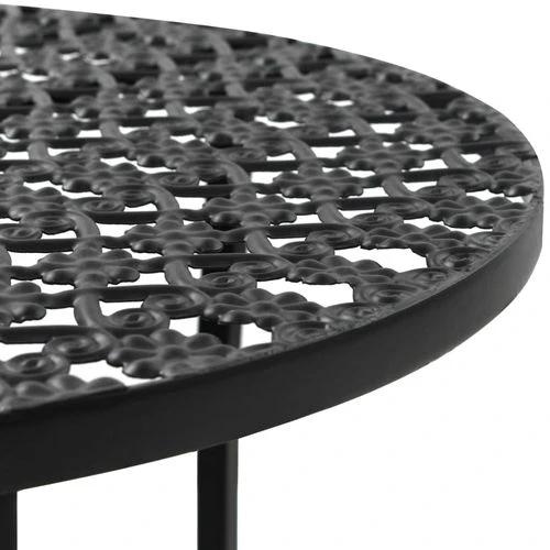 Bistro Table Black 40x70 cm Metal by vidaXL