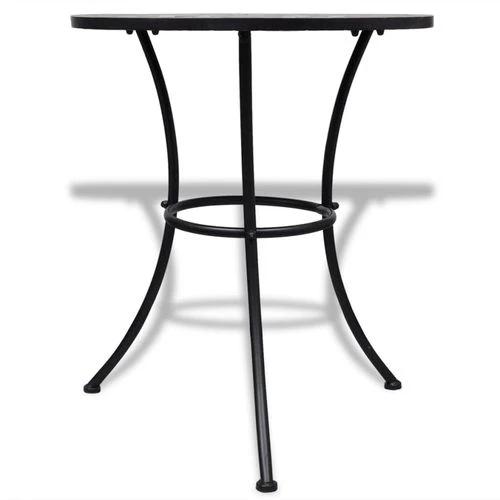 vidaXL Bistro Table Terracotta and White 60 cm Mosaic - Bistro Sets