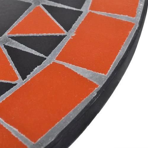 Bistro Table Terracotta and White 60 cm Mosaic by vidaXL