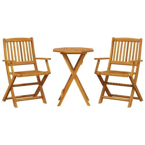 vidaXL 3 Piece Folding Bistro Set Solid Wood Acacia by vidaXL