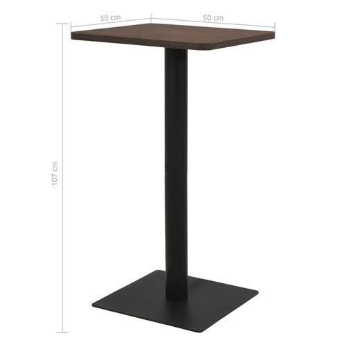 vidaXL Bistro Table Dark Ash 50x50x107 cm by vidaXL