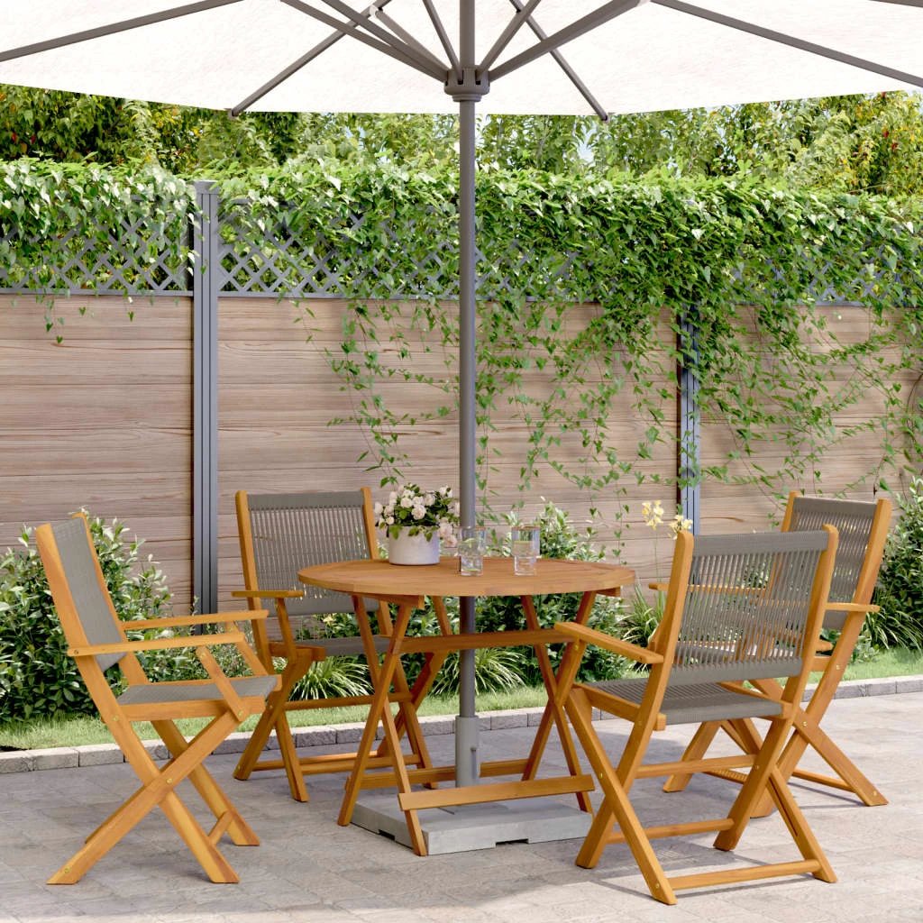 vidaXL 3 Piece Bistro Set Black Polypropylene and Solid Wood by vidaXL