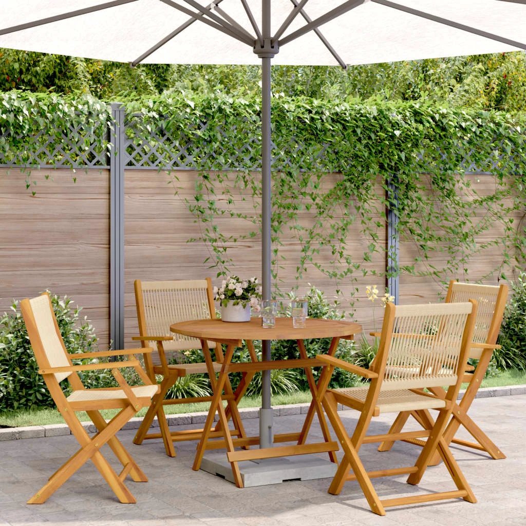 vidaXL 3 Piece Bistro Set Black Polypropylene and Solid Wood by vidaXL