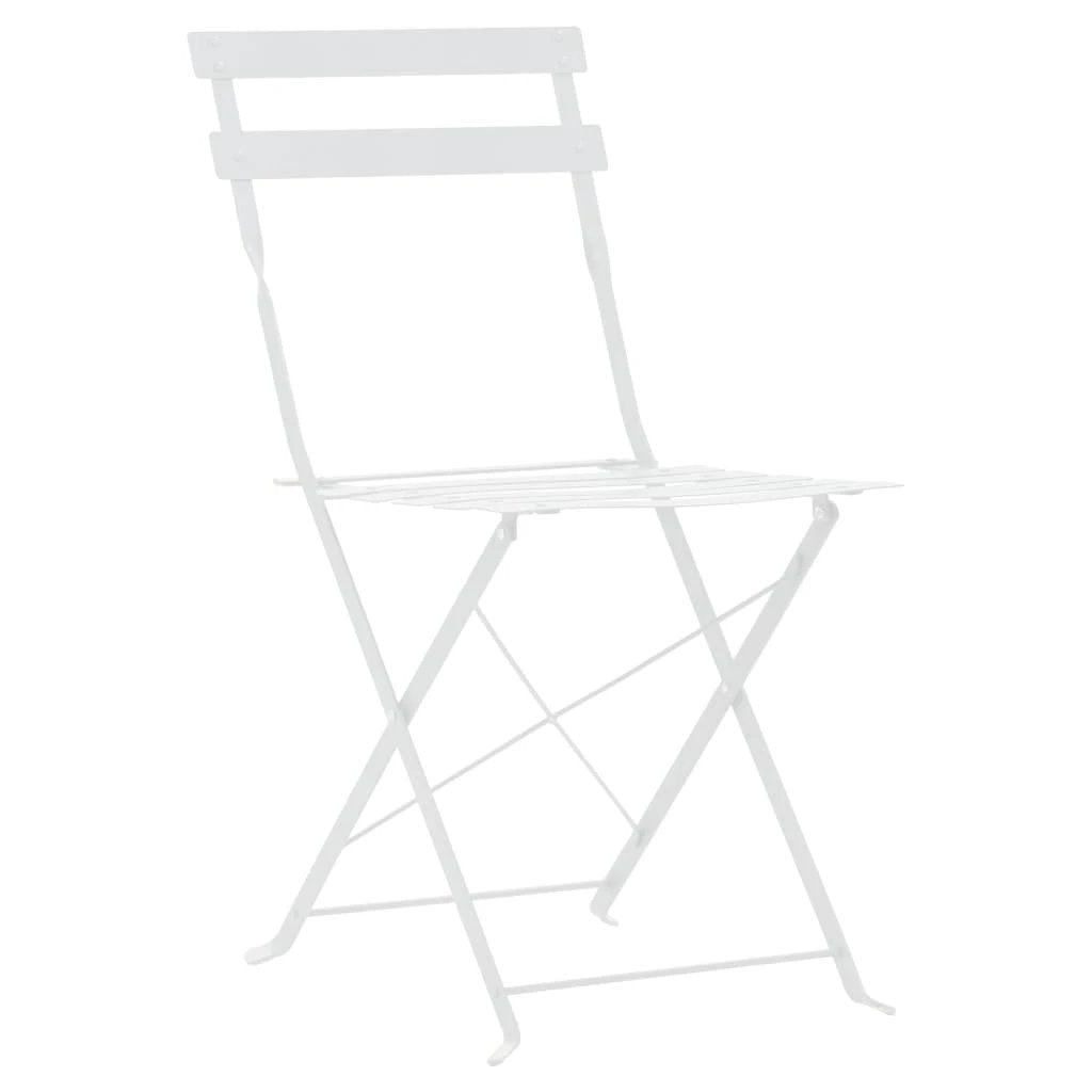 vidaXL vidaXL 3 Piece Bistro Set Steel Grey - Bistro Sets