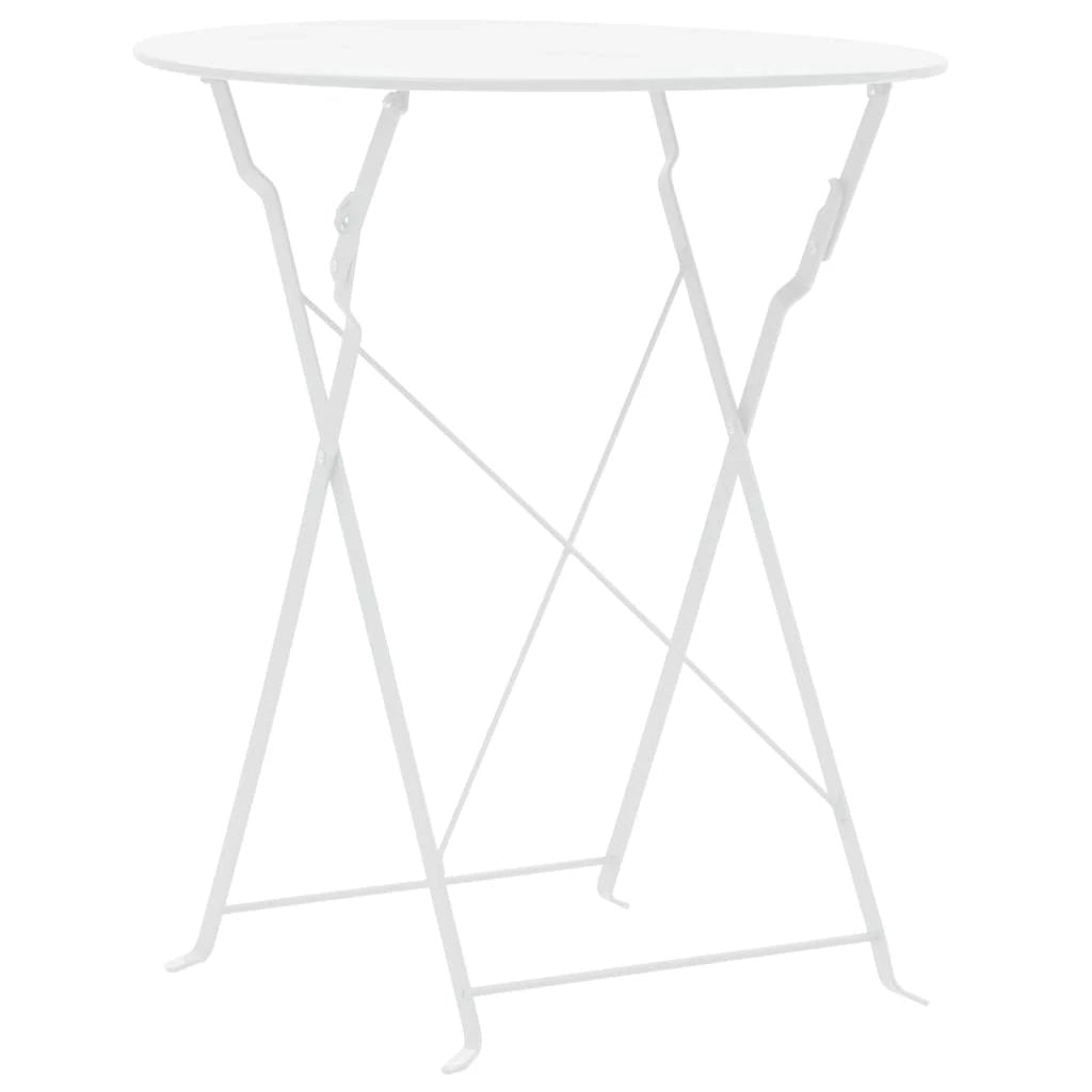 vidaXL vidaXL 3 Piece Bistro Set Steel Grey - Bistro Sets