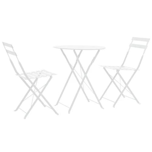vidaXL vidaXL 3 Piece Bistro Set Steel Grey - Bistro Sets